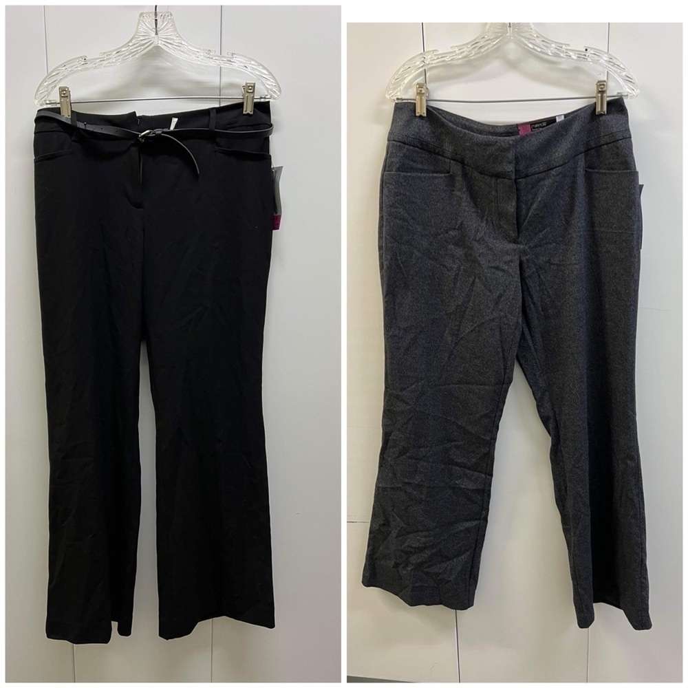 NWT APT. 9 2 Pair Size 10 Short Curvy Fit Wide Leg Dress Pants